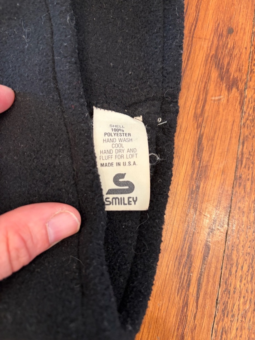 Smiley Black Fleece Headband - Picture 3 of 3